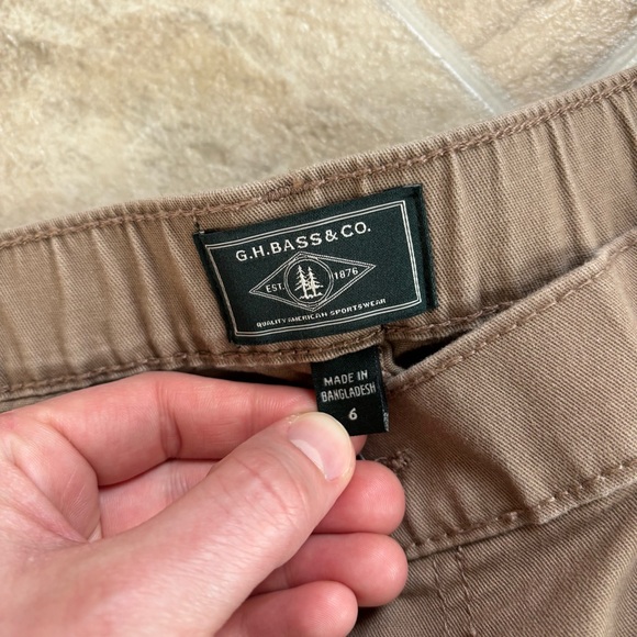 GH Bass and Co. Size 6 Brown Straight Leg Chino Pants - Picture 3 of 5
